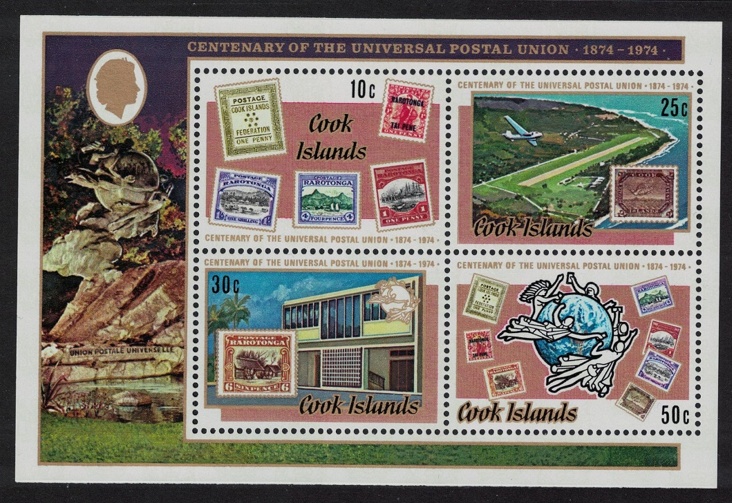 Cook Islands Centenary of UPU MS 1974 MNH SG#MS499