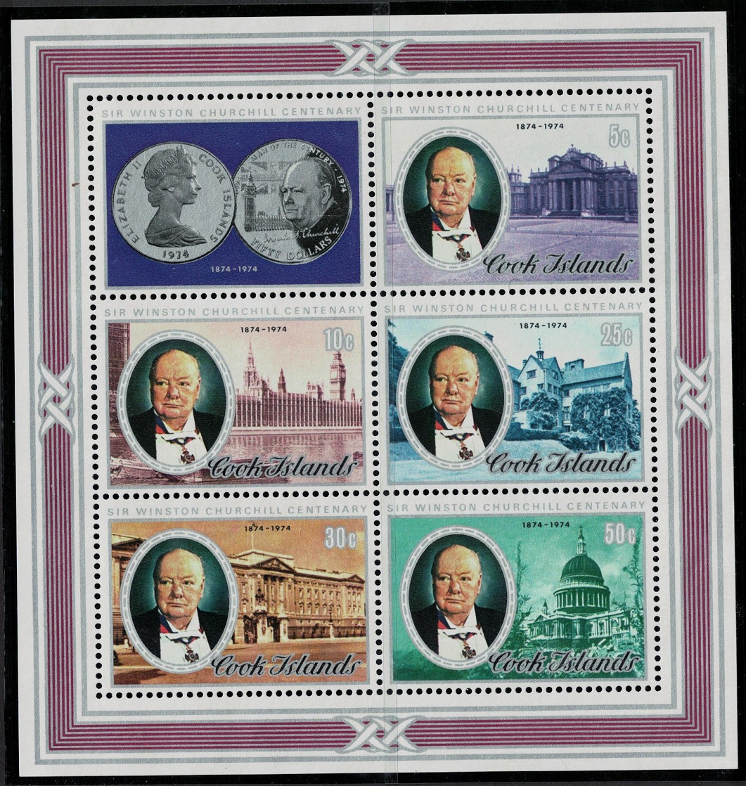 Cook Islands Sir Winston Churchill MS 1974 MNH SG#MS511