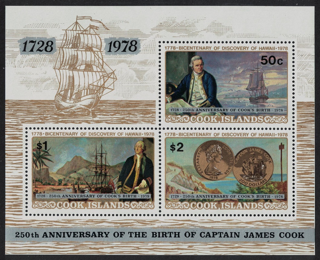 Cook Islands Captain James Cook Coins Ships MS 1978 MNH SG#MS616 Sc#501A