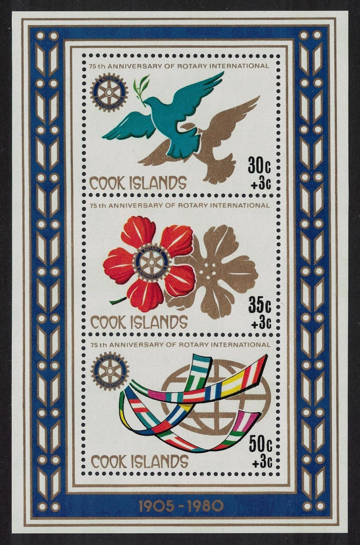 Cook Islands 75th Anniversary of Rotary International MS 1980 MNH SG#MS686