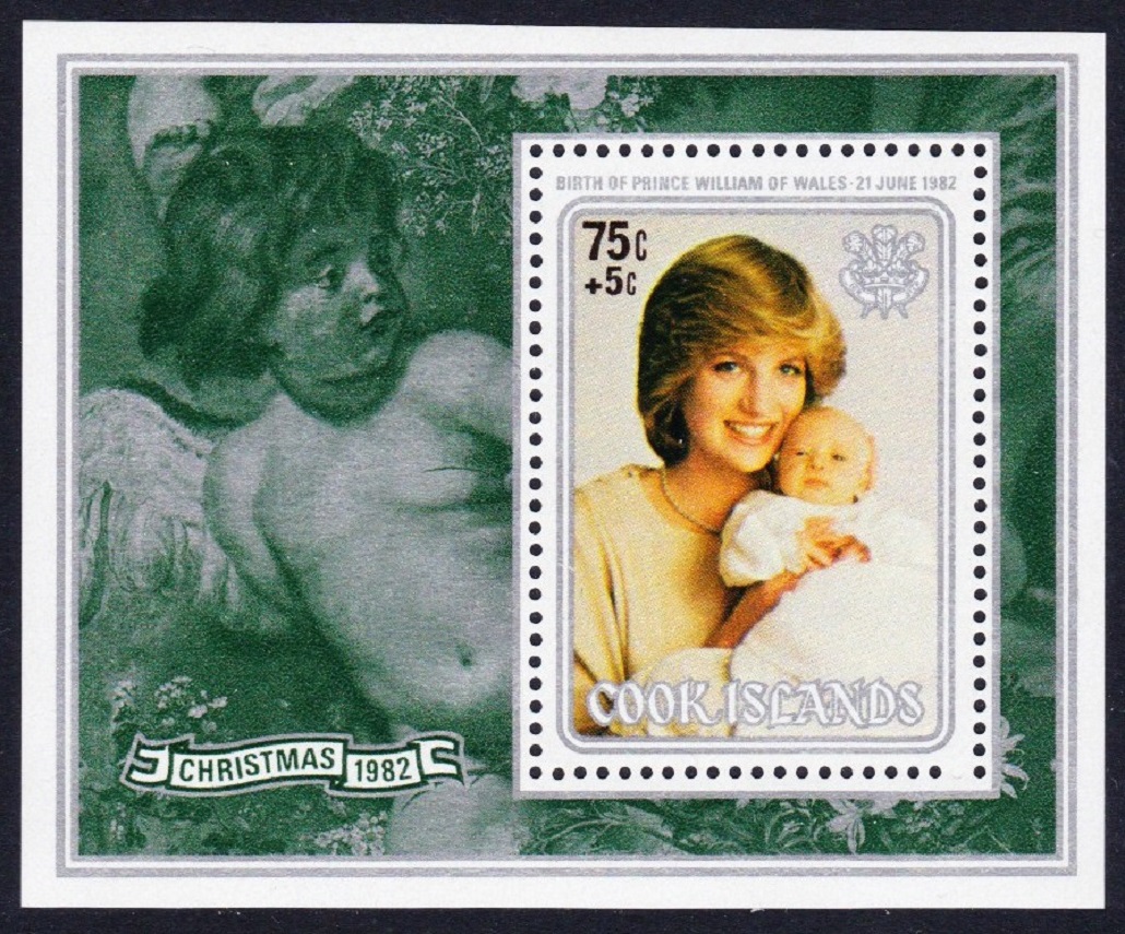 Cook Islands Birth of Prince William Rubens Christmas MS T3 1982 MNH SG#MS861 Sc#693