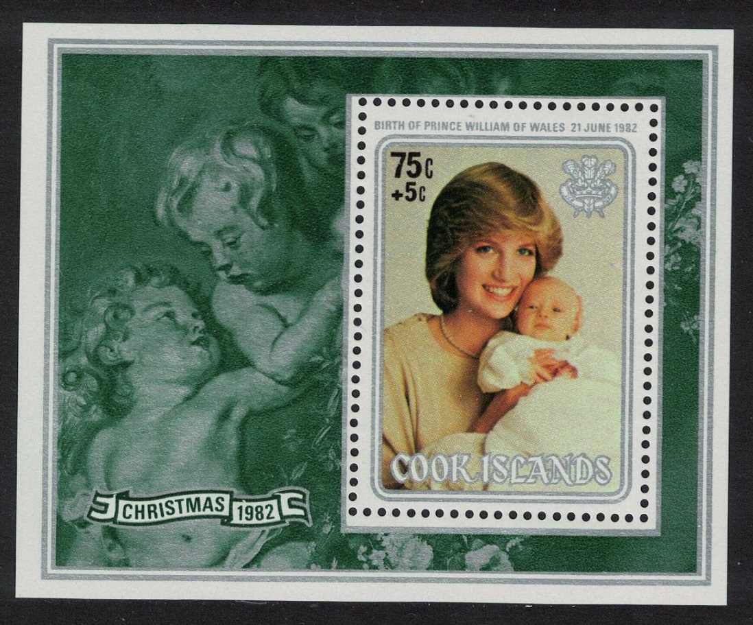 Cook Islands Birth of Prince William Rubens Christmas MS T2 1982 MNH SG#MS861 Sc#693