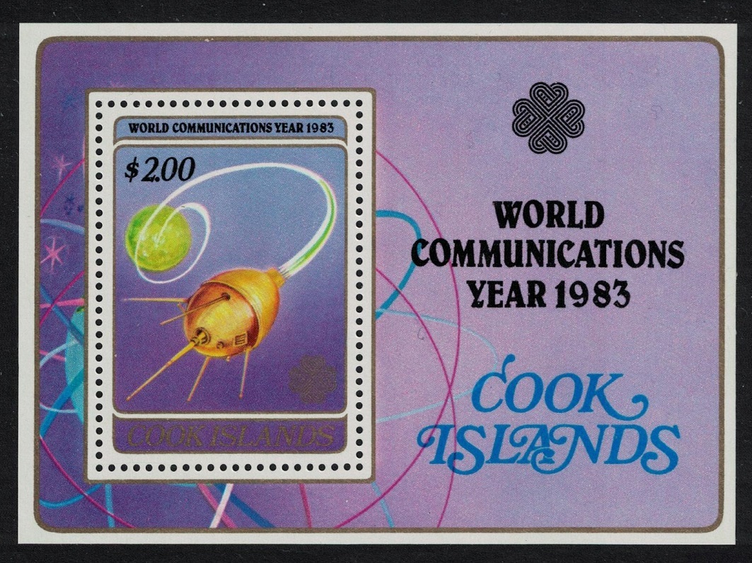 Cook Islands Space World Communications Year MS 1983 MNH SG#MS931