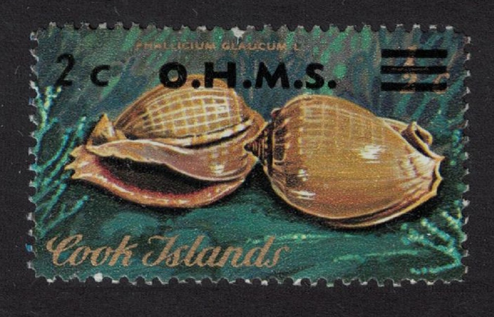 Cook Islands Grey Bonnet Shells &#39;O.H.M.S.&#39; 1978 MNH SG#O17