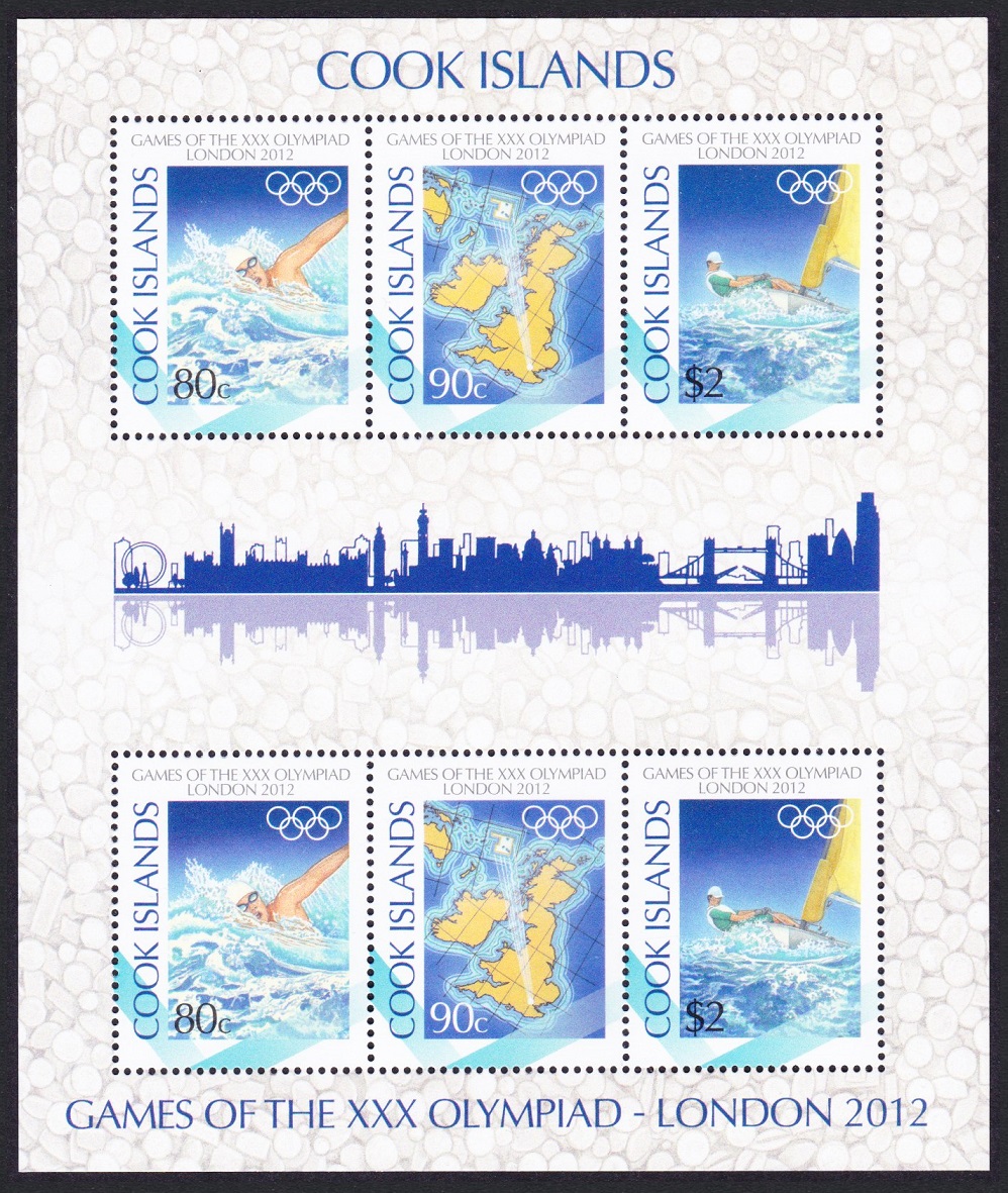 Cook Islands London Olympic Games Sheetlet 2012 MNH SG#MS1658 Sc#1413-1415