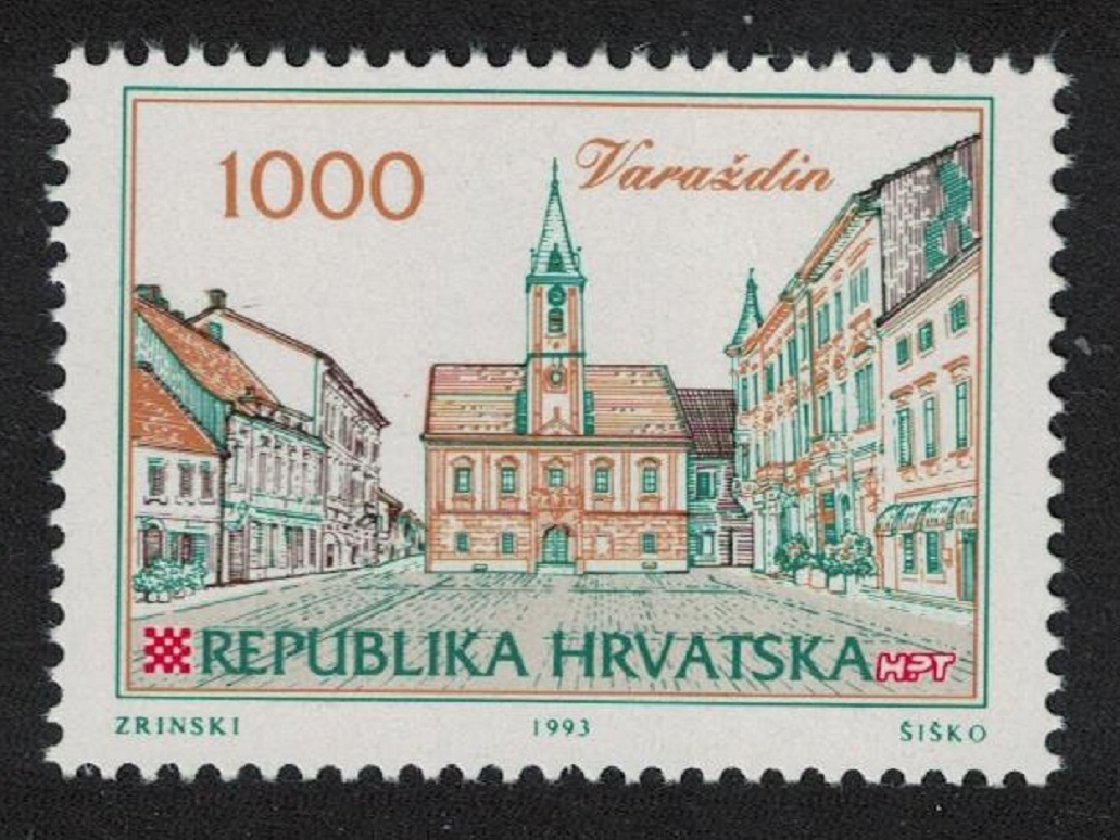 Croatia Town Hall Jelacic Square Varazdin 1992 MNH SG#211