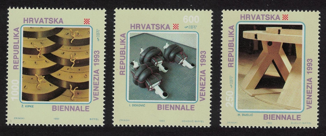 Croatia 45th Art Biennial Venice 3v 1993 MNH SG#239-241