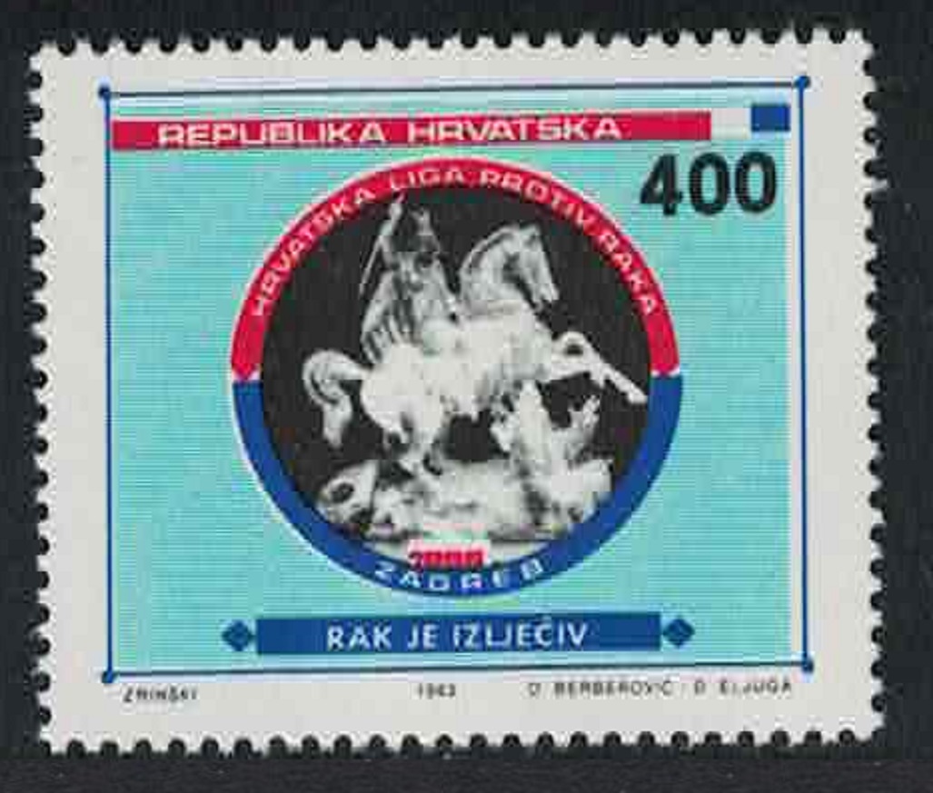 Croatia Ban Jelacic Monument Anti-cancer League 1993 MNH SG#255