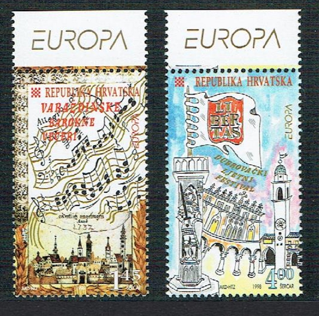 Croatia Europa National Festivals 2v Top Margins 1998 MNH SG#531-532