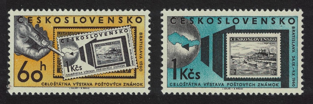 Czechoslovakia National Philatelic Exhibition Bratislava 2v 1960 MNH SG#1166-1167