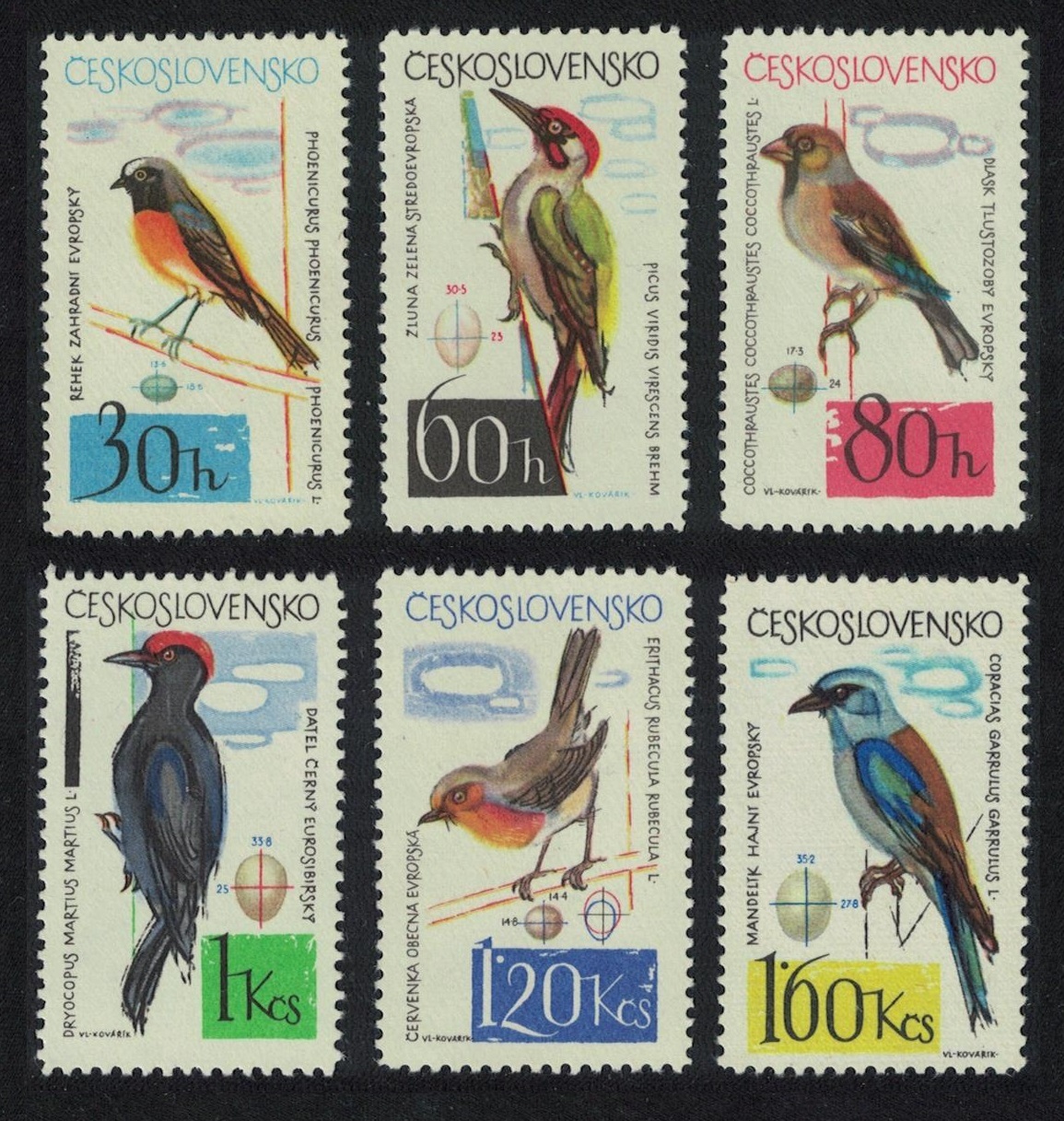 Czechoslovakia Birds 6v 1964 MNH SG#1446-1451