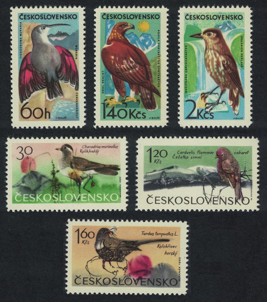 Czechoslovakia Mountain Birds 6v 1965 MNH SG#1519-1524