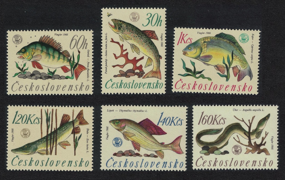 Czechoslovakia World Angling Championship Fish 1966 MNH SG#1564-1569