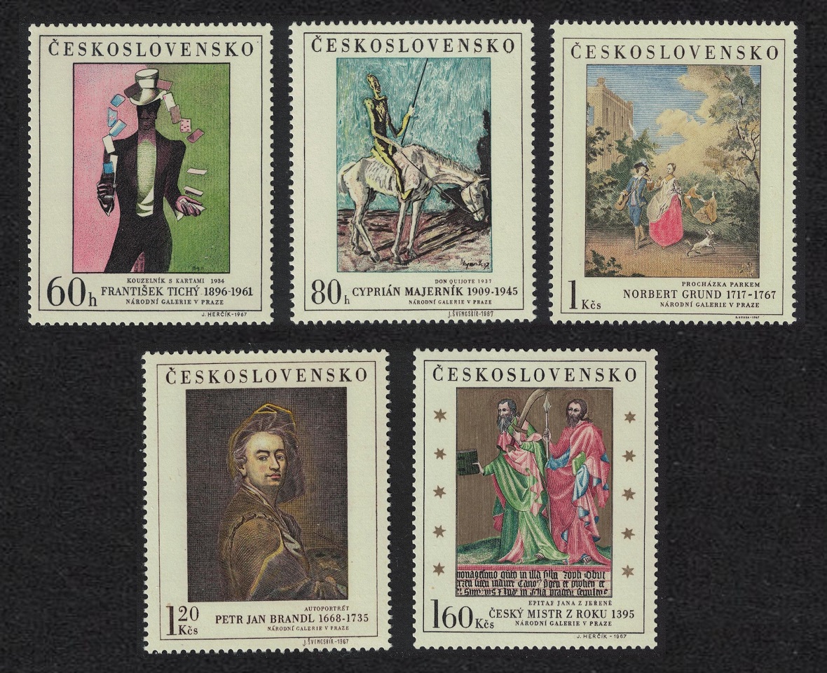 Czechoslovakia Art Paintings 2nd series 5v 1967 MNH SG#1699-1703