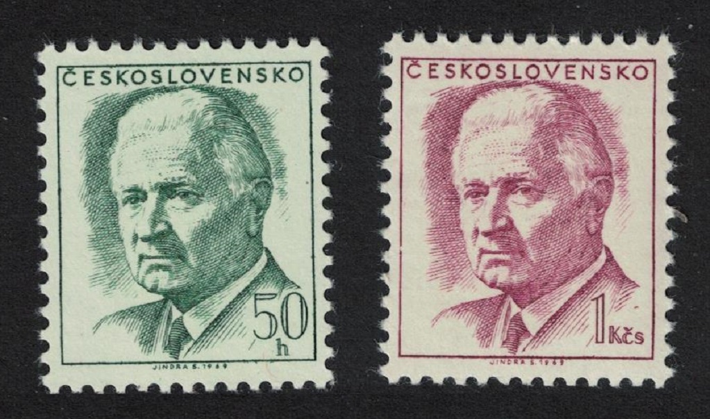 Czechoslovakia President Svoboda 2v 1968 MNH SG#1738a-1739a