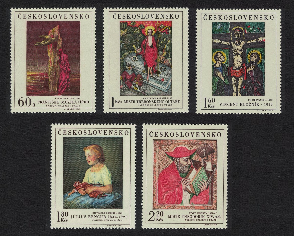 Czechoslovakia Art Paintings 4th series 5v 1969 MNH SG#1861-1865