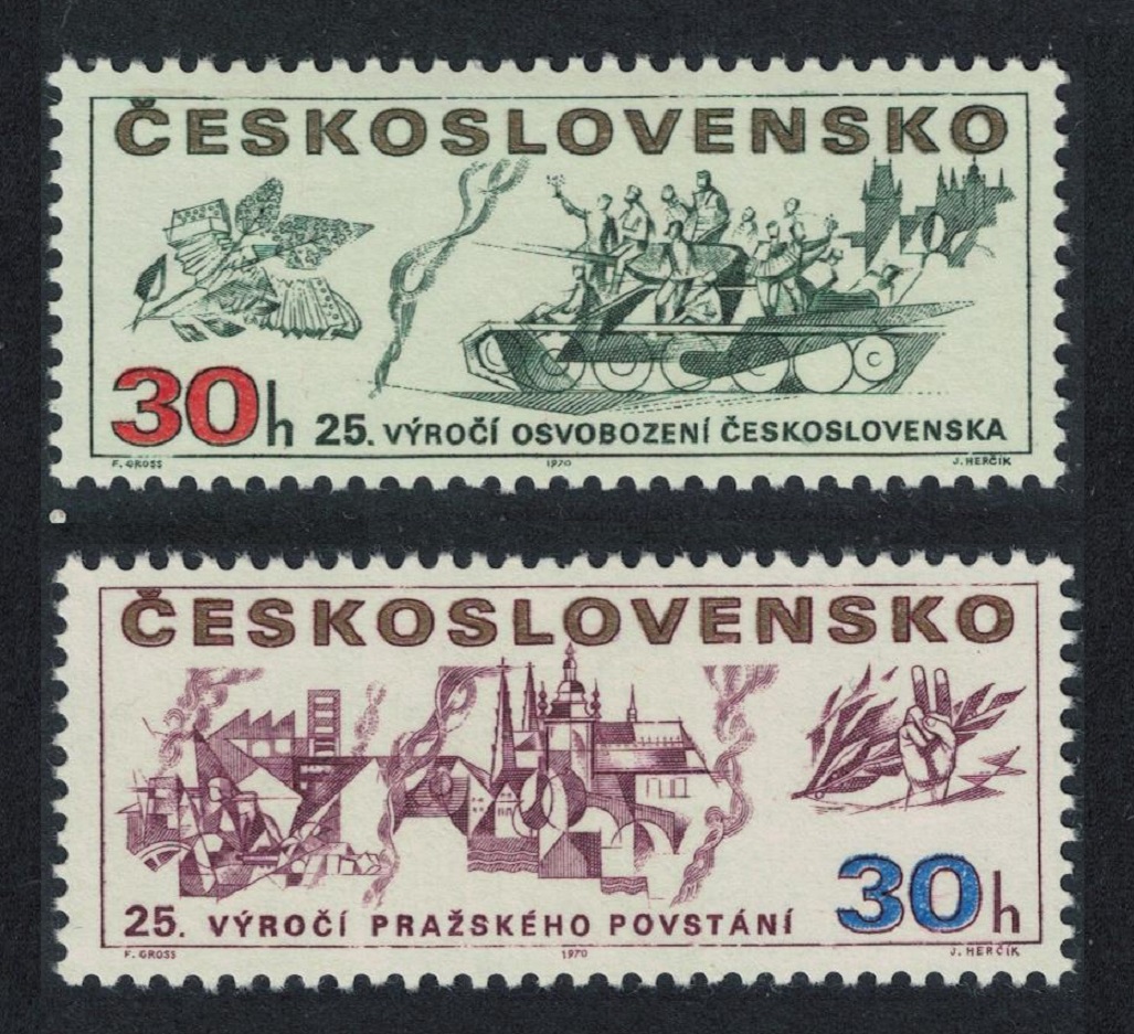 Czechoslovakia Liberation of Czechoslovakia 2v 1970 MNH SG#1890-1891