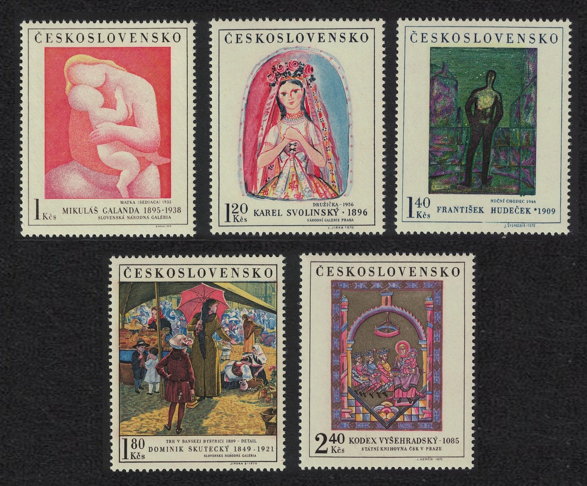 Czechoslovakia Art Paintings 5th series 5v 1970 MNH SG#1914-1918