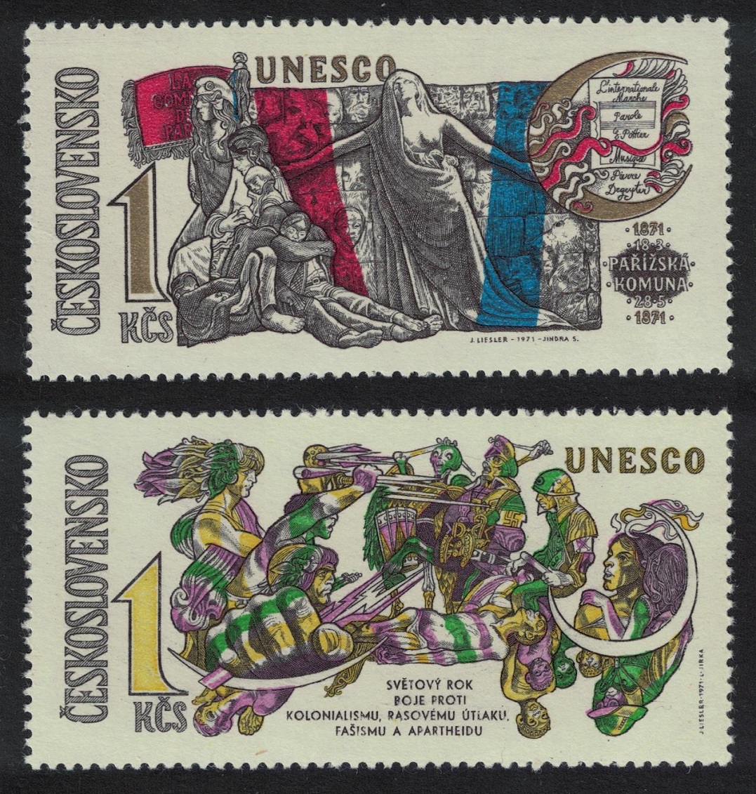 Czechoslovakia UNESCO World Anniversaries 2v 1971 MNH SG#1949-1950