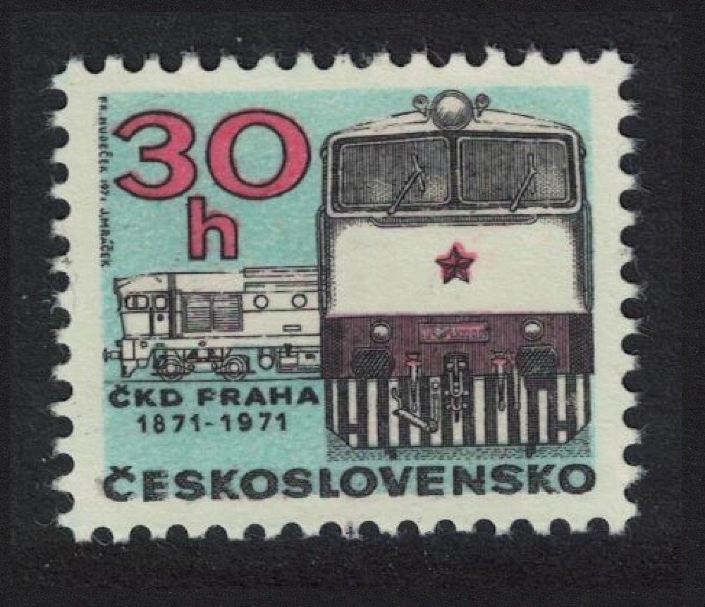 Czechoslovakia Centenary of Prague CKD Locomotive Works 1971 MNH SG#1974