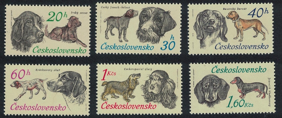 Czechoslovakia Hunting Dogs 6v 1973 MNH SG#2116-2121