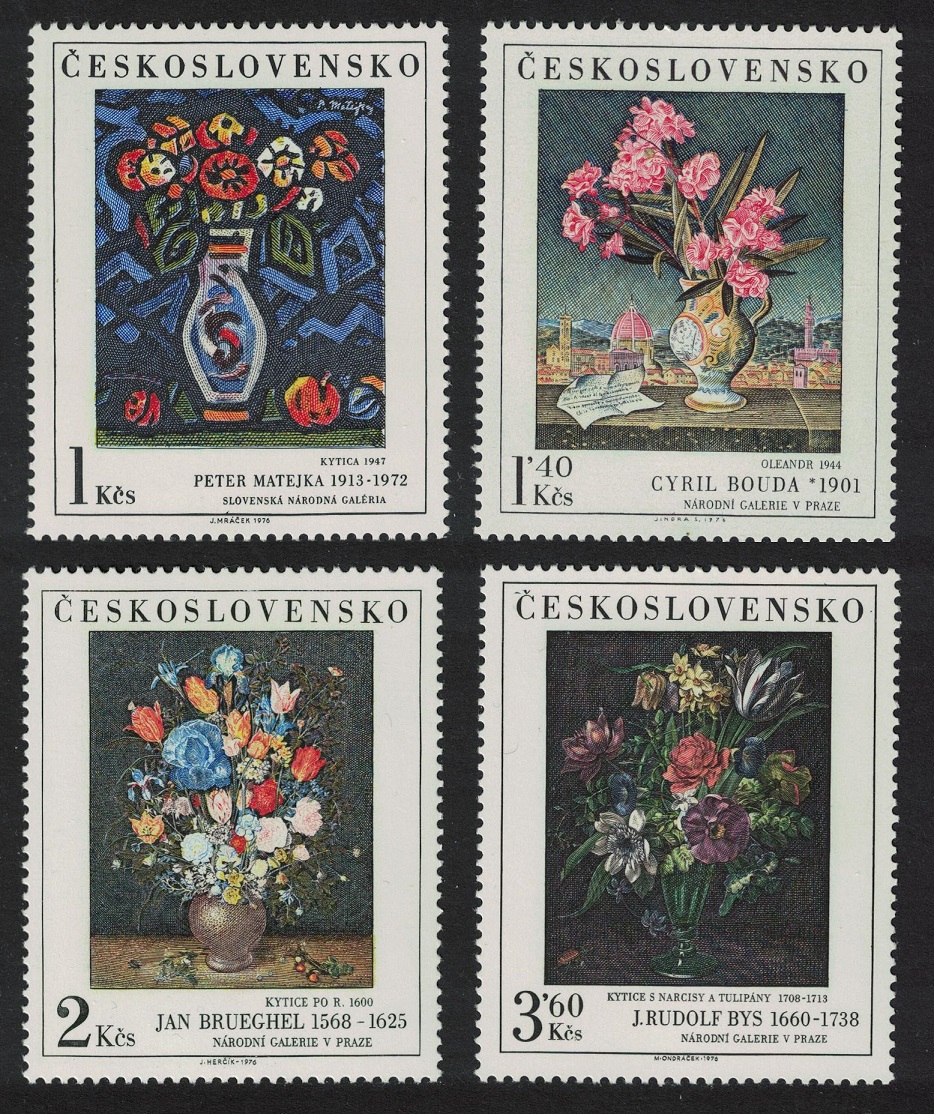 Czechoslovakia Art Paintings 11th series 4v 1976 MNH SG#2313-2316 MI#2351-2354