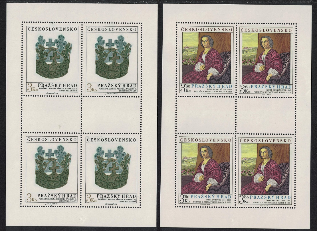 Czechoslovakia Prague Castle 15th series 2 Sheetlets 1979 MNH SG#2466-2467