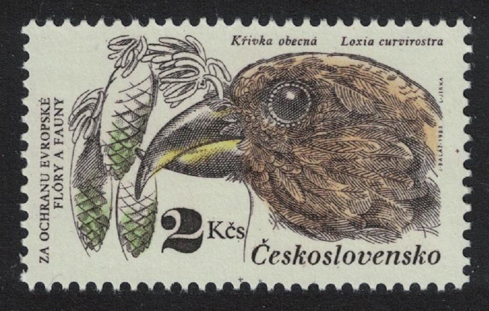 Czechoslovakia Crossbill Bird 1983 MNH SG#2676