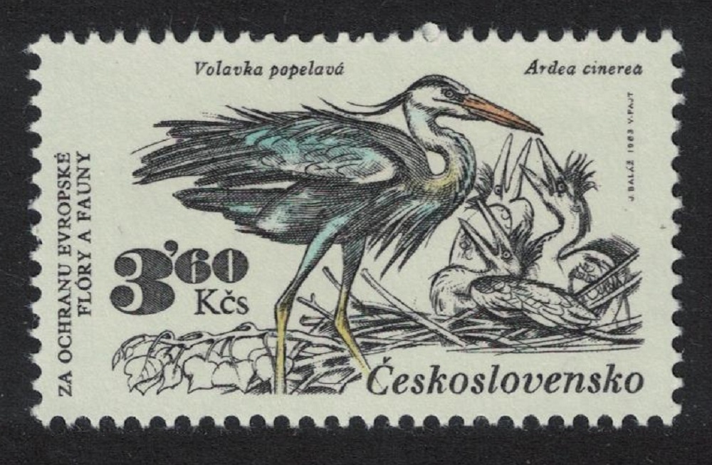 Czechoslovakia Grey herons Bird 1983 MNH SG#2677