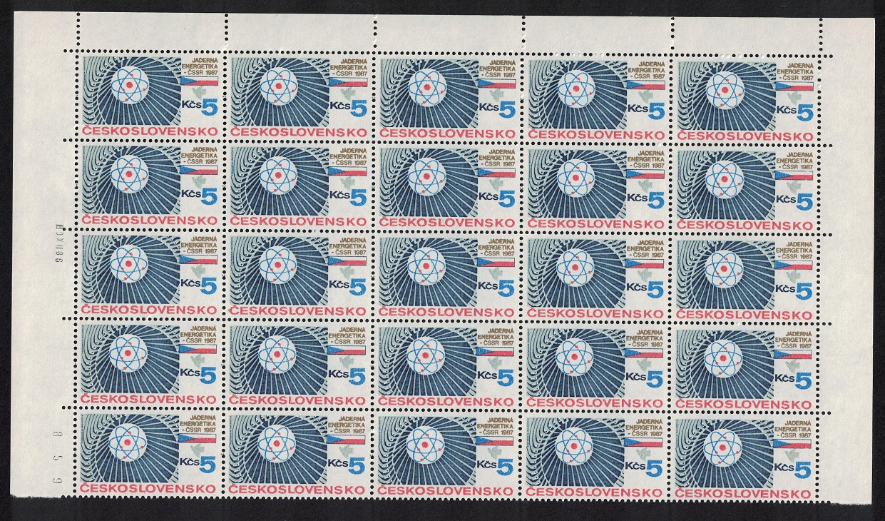 Czechoslovakia Nuclear Power Industry Half Sheet 1987 MNH SG#2875