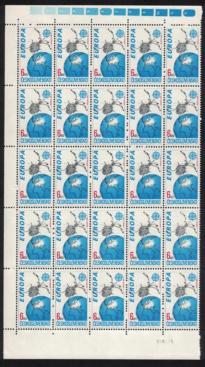 Czechoslovakia Europa Europe in Space Half Sheet 1991 MNH SG#3059