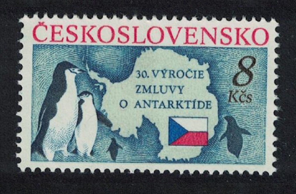 Czechoslovakia Penguins Birds Antarctic Treaty 1991 MNH SG#3061