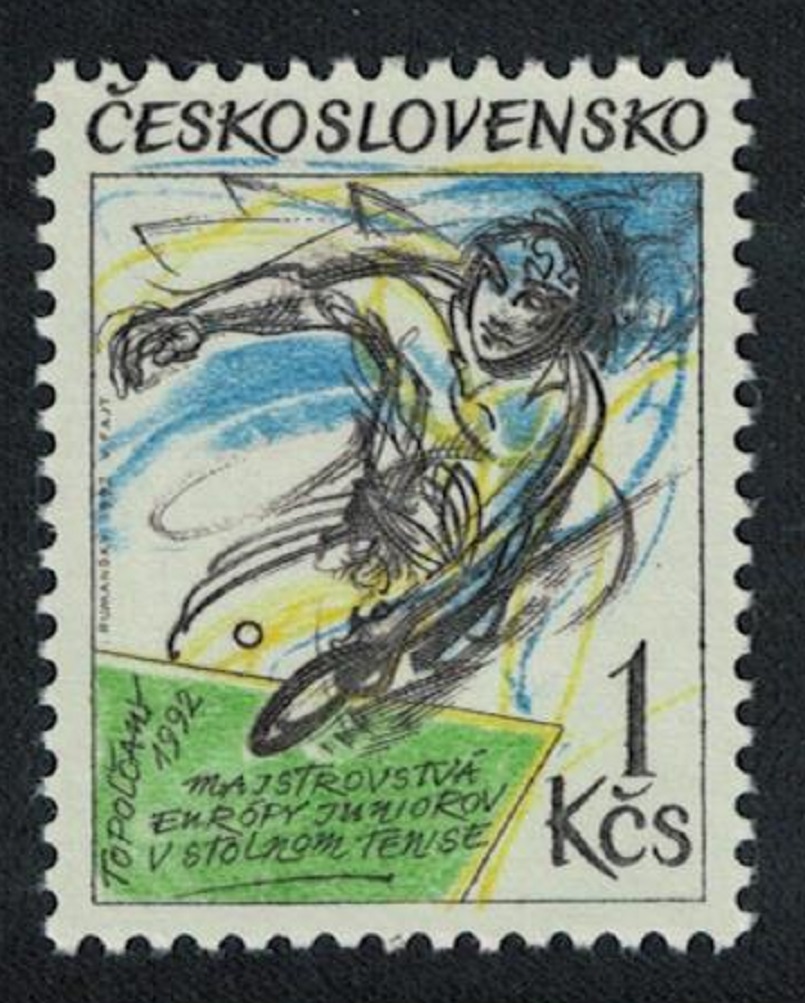 Czechoslovakia Table Tennis Championships 1992 MNH SG#3096