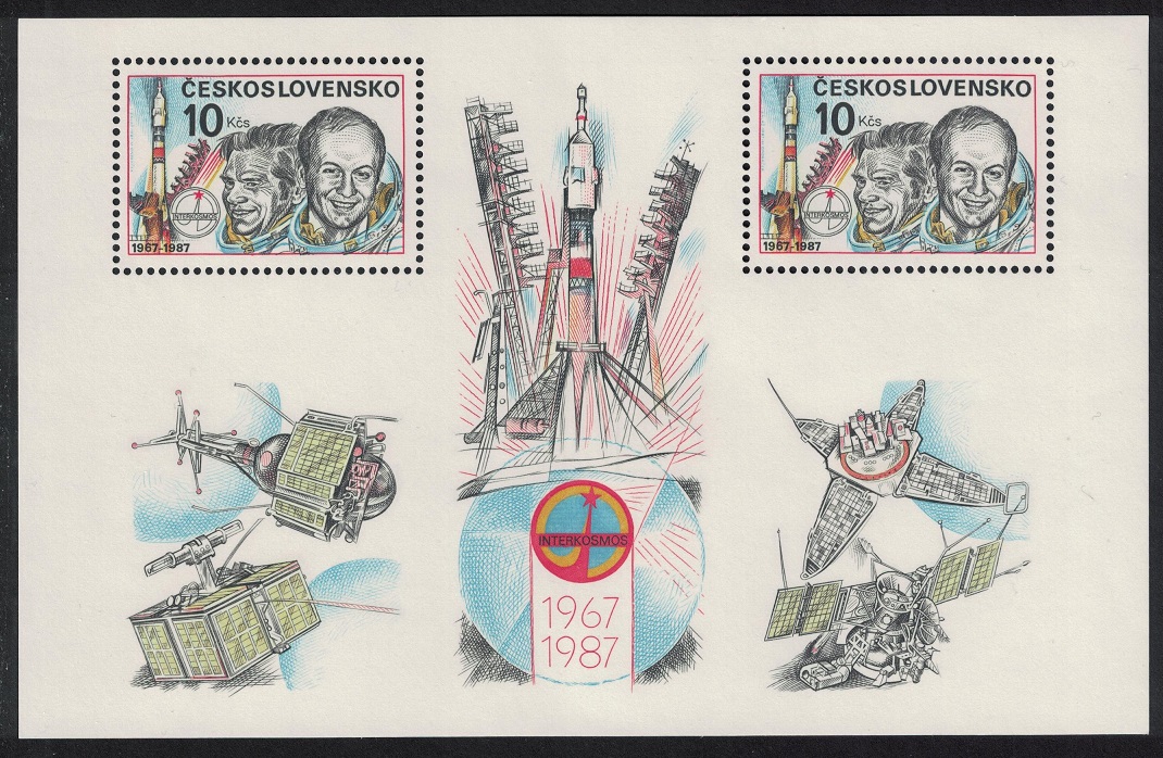 Czechoslovakia Interkosmos Space Programme MS 1987 MNH SG#MS2877