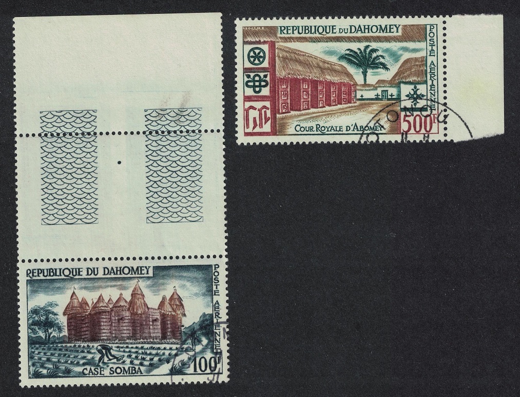 Dahomey Local Life and Architecture 2v High Values T1 1960 CTO SG#145-146 MI#173-174