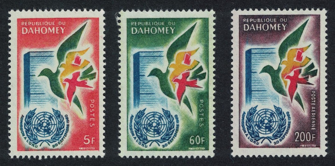 Dahomey Birds United Nations 3v 1961 MNH SG#159-161 MI#187-189