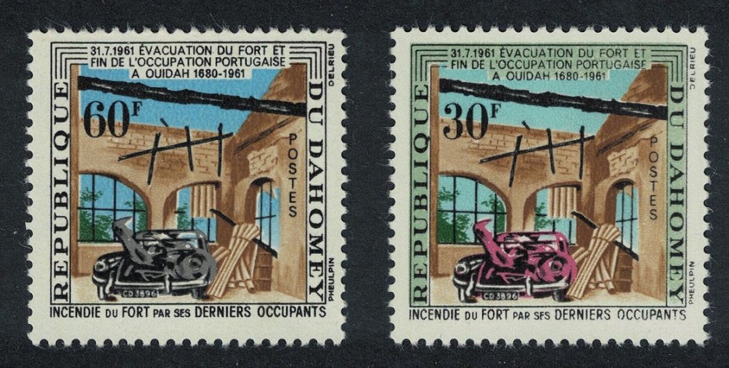 Dahomey First Anniversary of Portuguese Evacuation from Fort Ouidah 2v 1962 MNH SG#165-166 MI#193-194