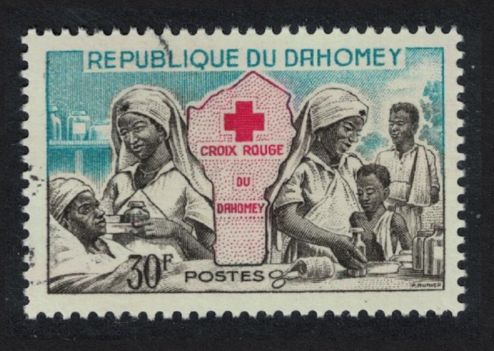 Dahomey Red Cross 30F Key Value 1962 CTO SG#171 MI#199 Sc#159