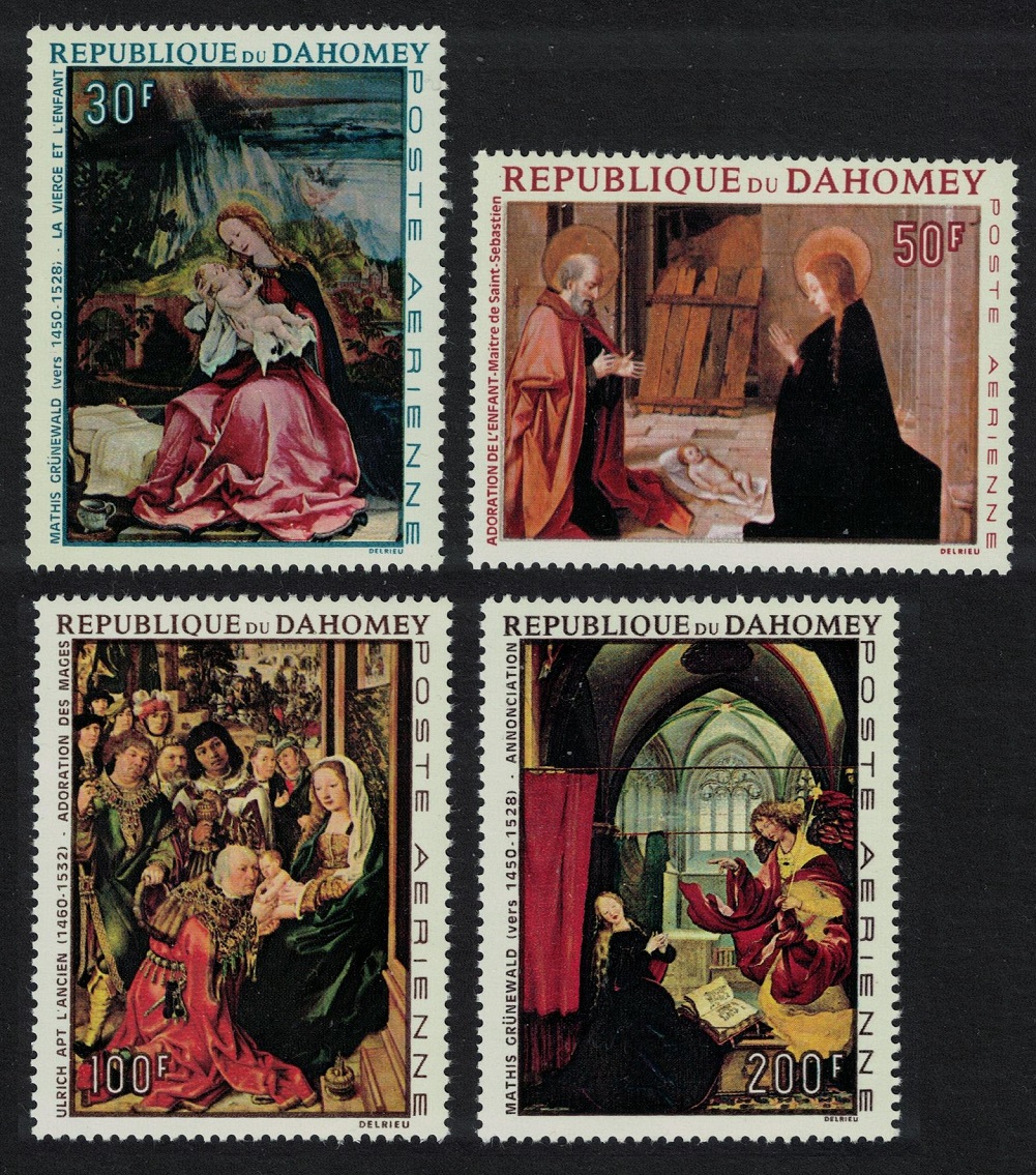 Dahomey Christmas Religious paintings 4v 1967 MNH SG#311-314 MI#331-334