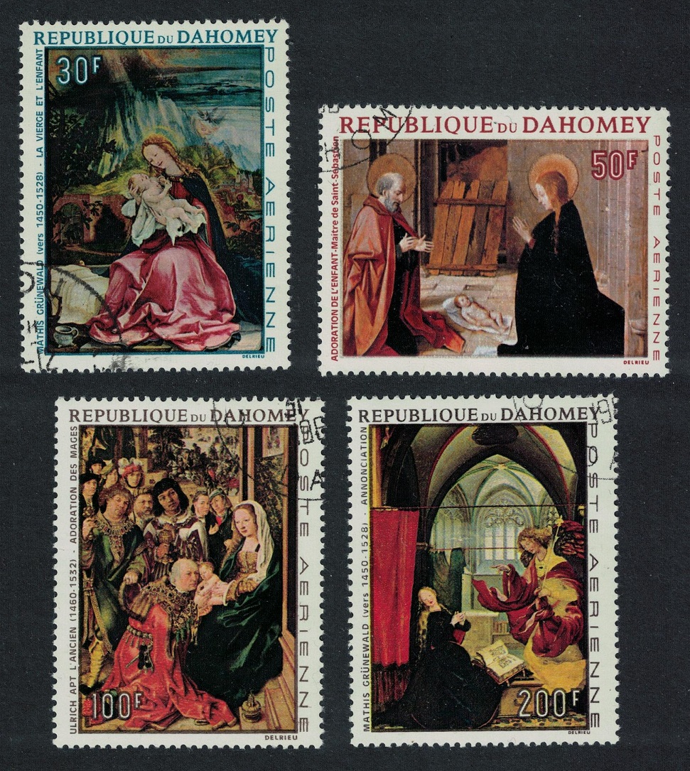 Dahomey Christmas Religious paintings 4v 1967 CTO SG#311-314 MI#331-334