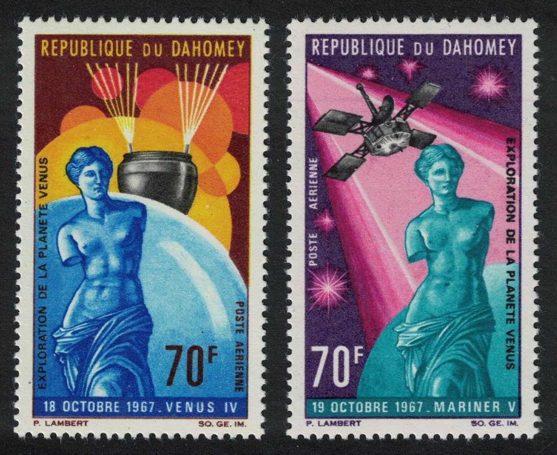 Dahomey &#39;Exploration of the Planet Venus&#39; 2v Space 1968 MNH SG#315-316