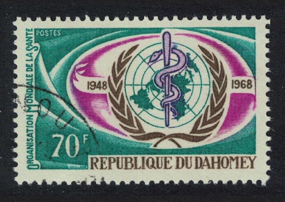 Dahomey Medicine Health WHO 70f KEY VALUE 1968 CTO SG#324 MI#343 Sc#251