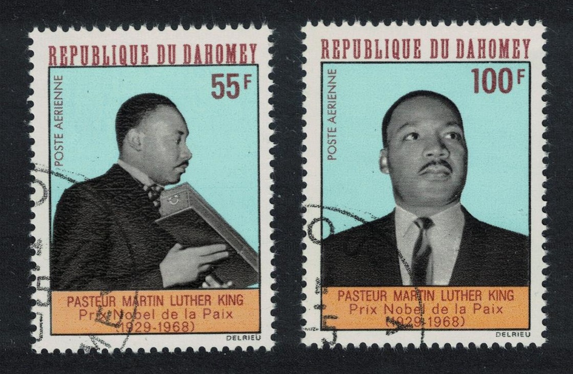 Dahomey Martin Luther King Commemoration 2v 1968 CTO SG#329-330 MI#347-348 Sc#C72-C73