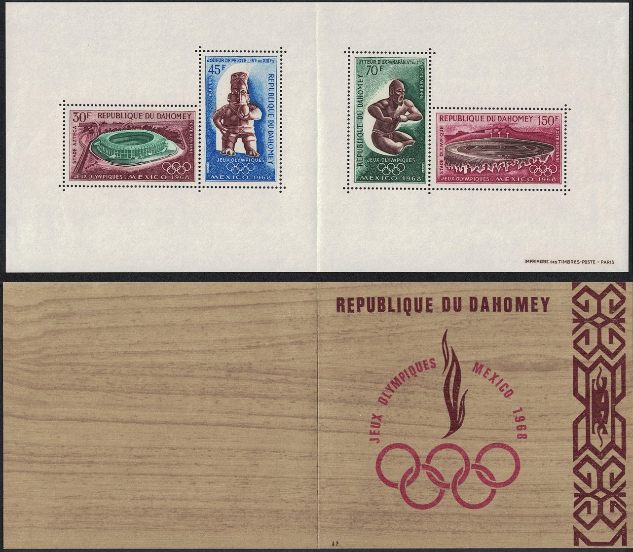 Dahomey Summer Olympic Games Mexico MS Booklet 1968 MNH SG#MS347 MI#Block 15