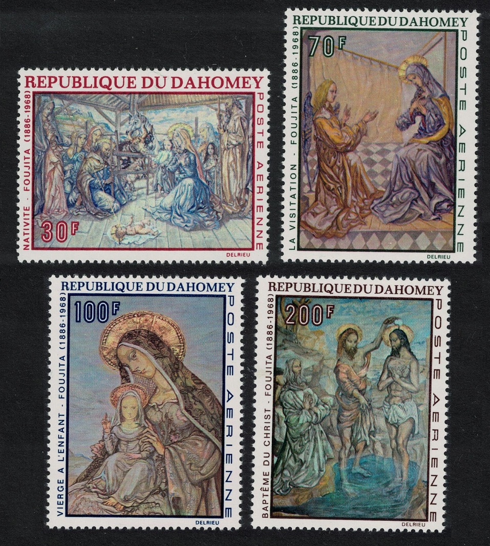 Dahomey Christmas Paintings by Foujita 4v 1968 MNH SG#348-351 MI#364-367