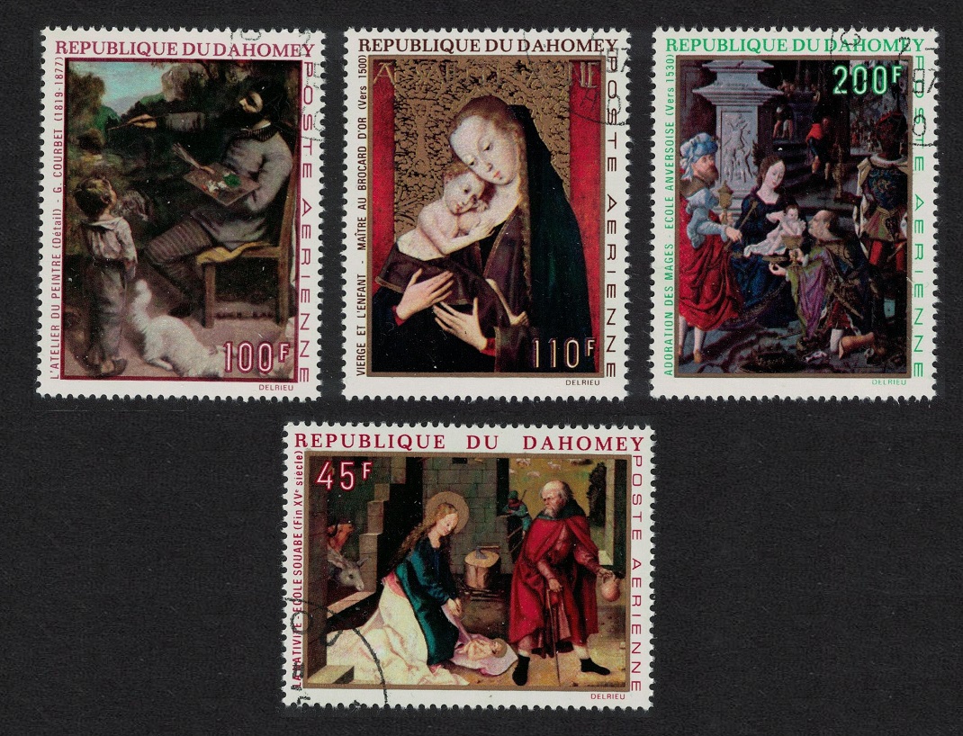 Dahomey Christmas Paintings 4v 1969 CTO SG#384-387 MI#399-402 Sc#C109-C112