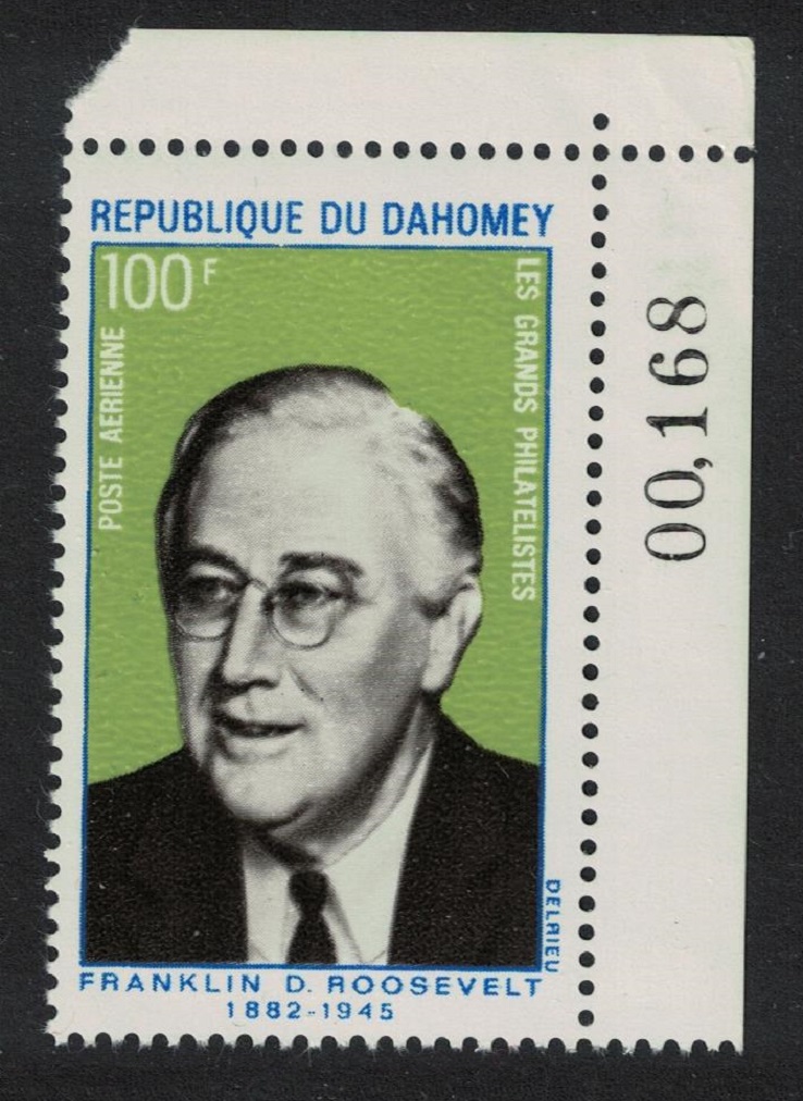 Dahomey Franklin D Roosevelt US President Corner 1970 MNH SG#391 MI#406 Sc#C116