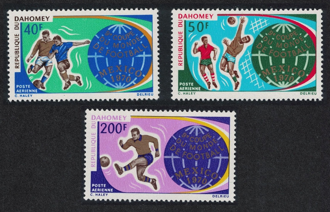 Dahomey World Cup Football Championship Mexico 3v 1970 MNH SG#398-400 MI#414-416 Sc#C121-C123