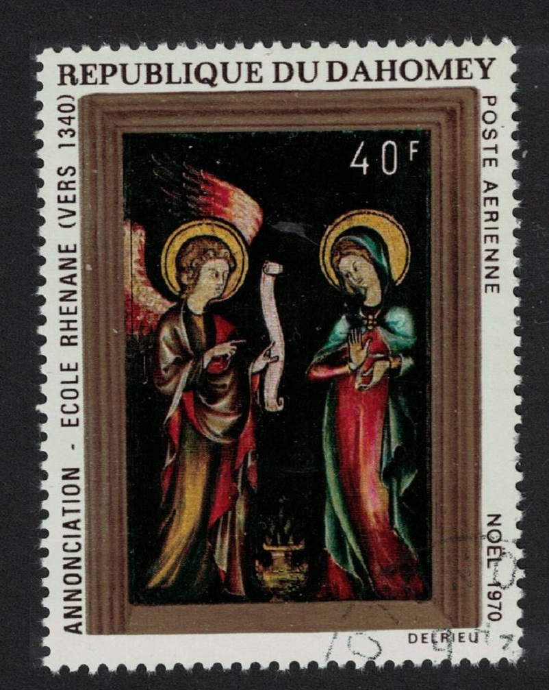 Dahomey &#39;The Annunciation&#39; Christmas Painting 1970 CTO SG#423 MI#439 Sc#C132