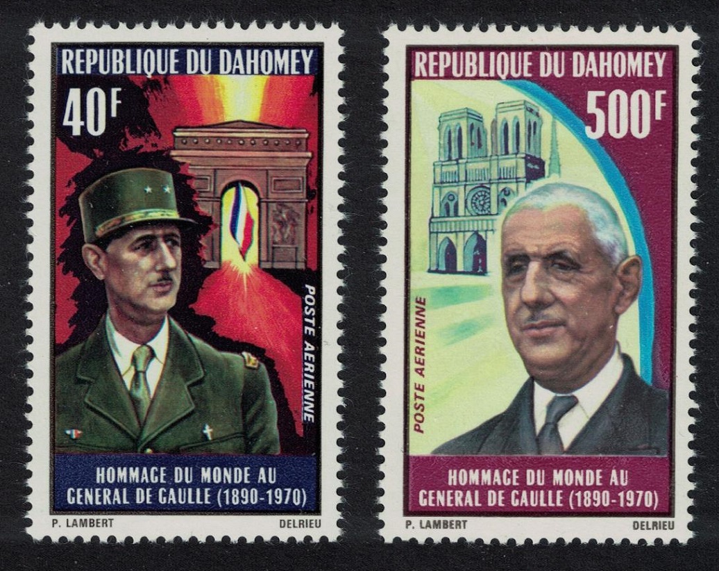 Dahomey General Charles de Gaulle 2v 1971 MNH SG#427-428 MI#444-445 Sc#C136-C137